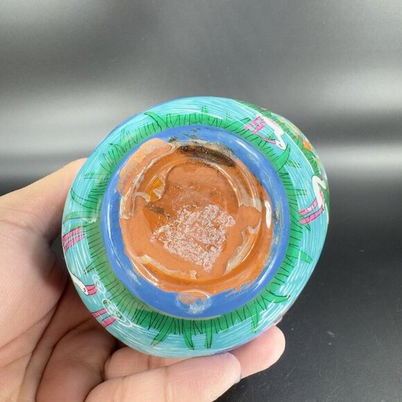 Hand Made Mexico Pottery Tonala Talavera Pitcher Hand Painted RedWare Decor - Picture 6 of 16